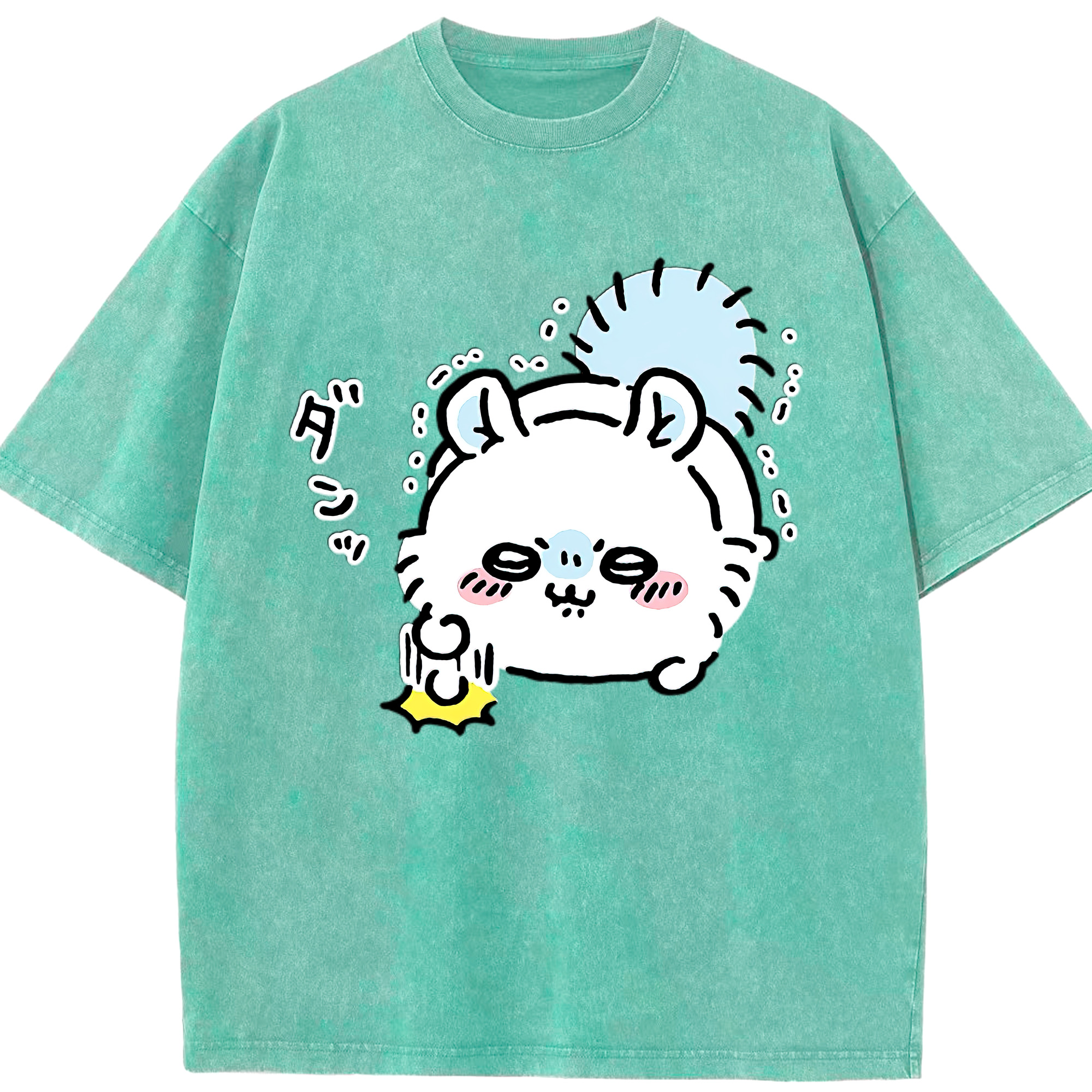 （画像用） ちいかわ モモンガ Chii-kawa Momonga 綿100% ヴィンテージ風 半袖Tシャツ（フロントプリント）